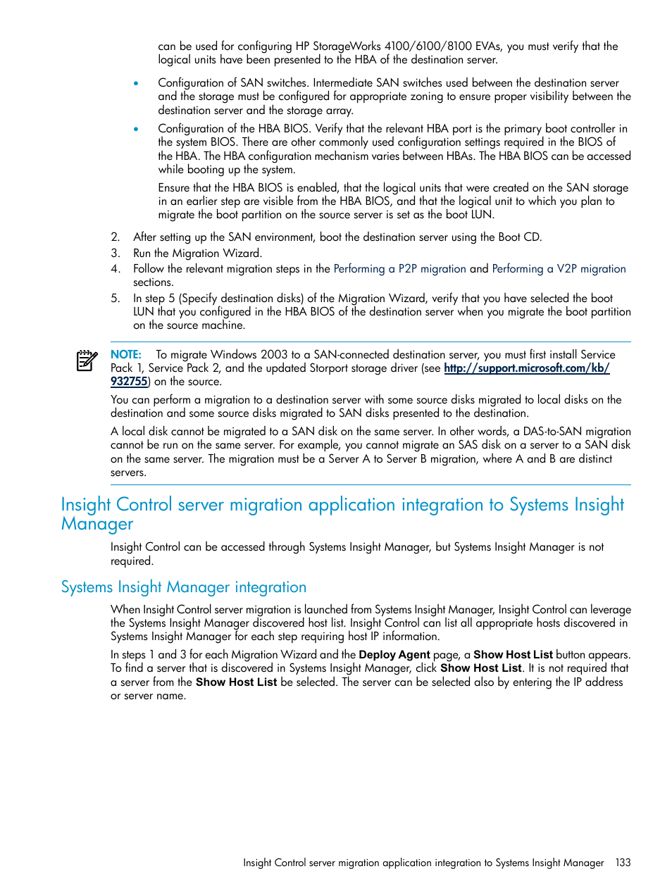 Systems insight manager integration | HP Insight Control User Manual | Page 133 / 173