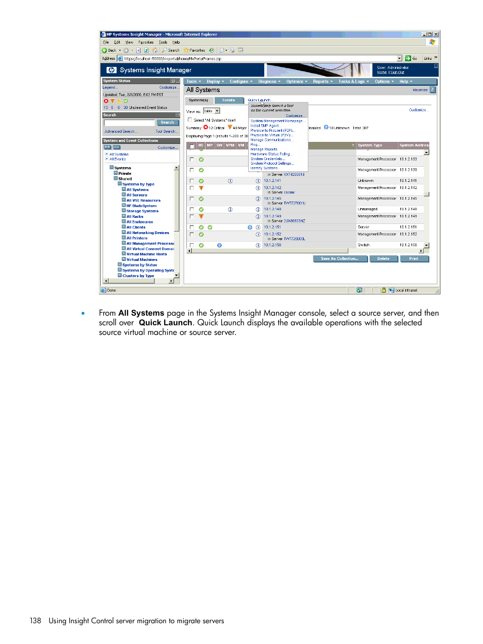 HP Insight Control User Manual | Page 138 / 173