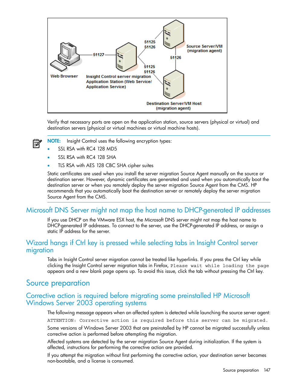Source preparation | HP Insight Control User Manual | Page 147 / 173