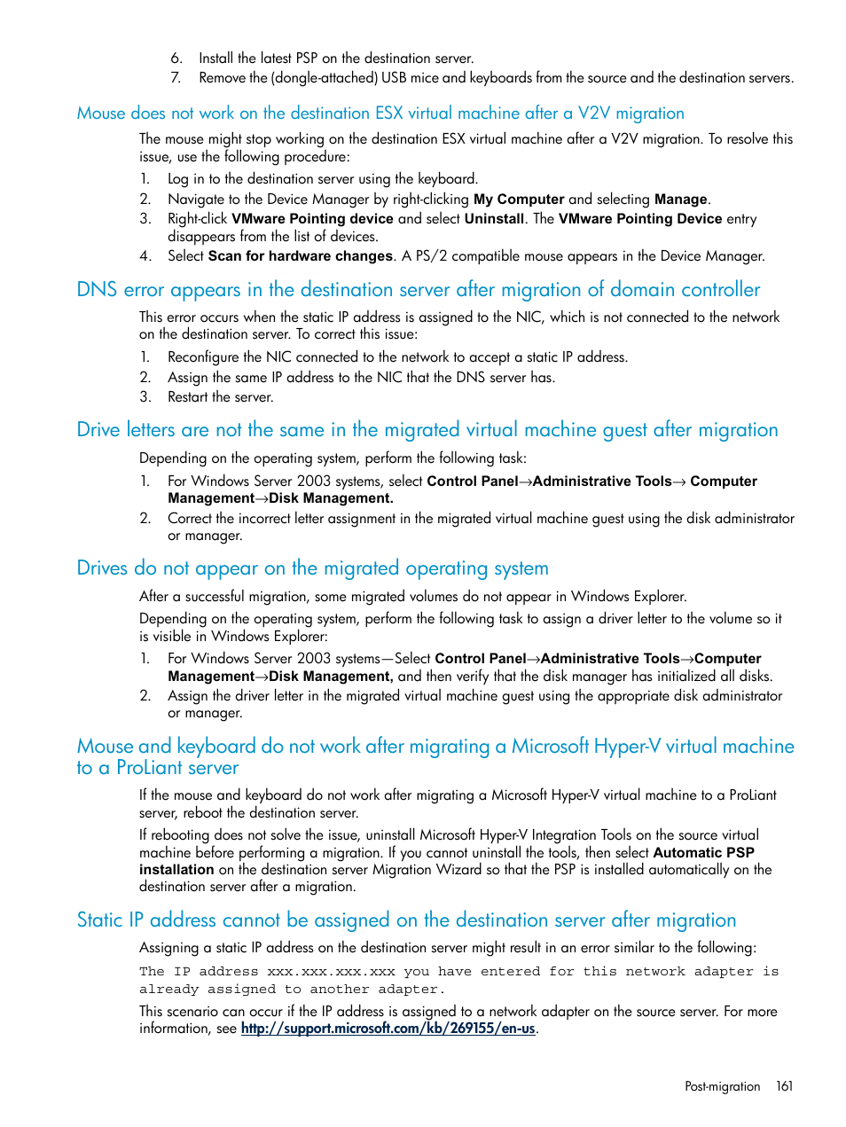 HP Insight Control User Manual | Page 161 / 173