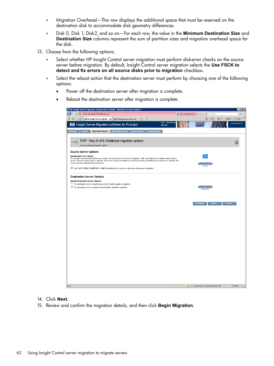 HP Insight Control User Manual | Page 62 / 173