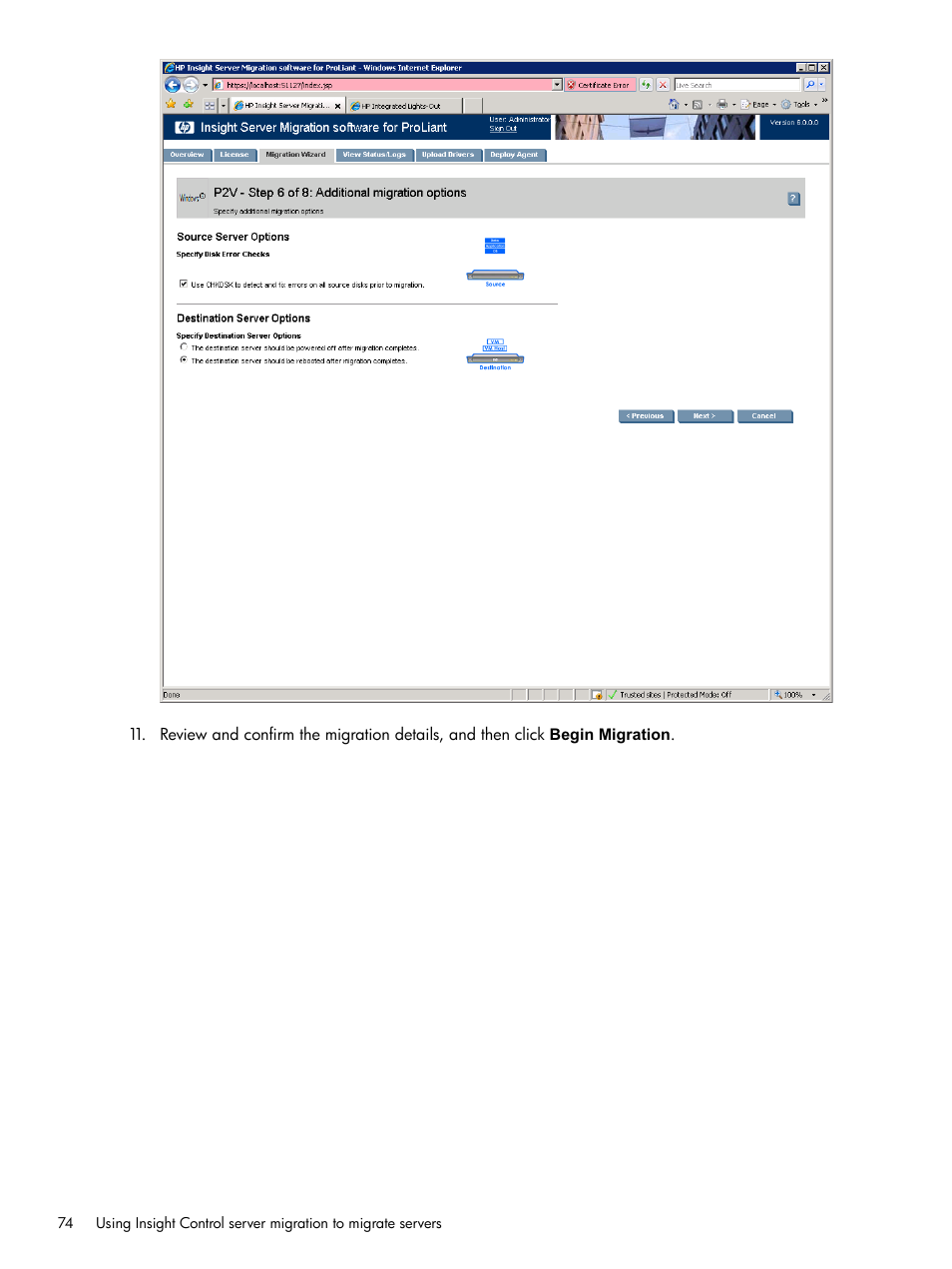 HP Insight Control User Manual | Page 74 / 173