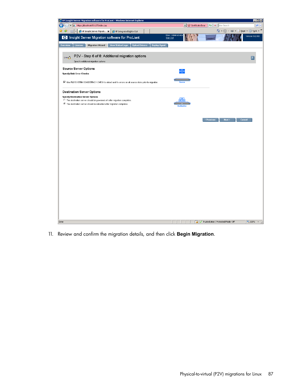 HP Insight Control User Manual | Page 87 / 173