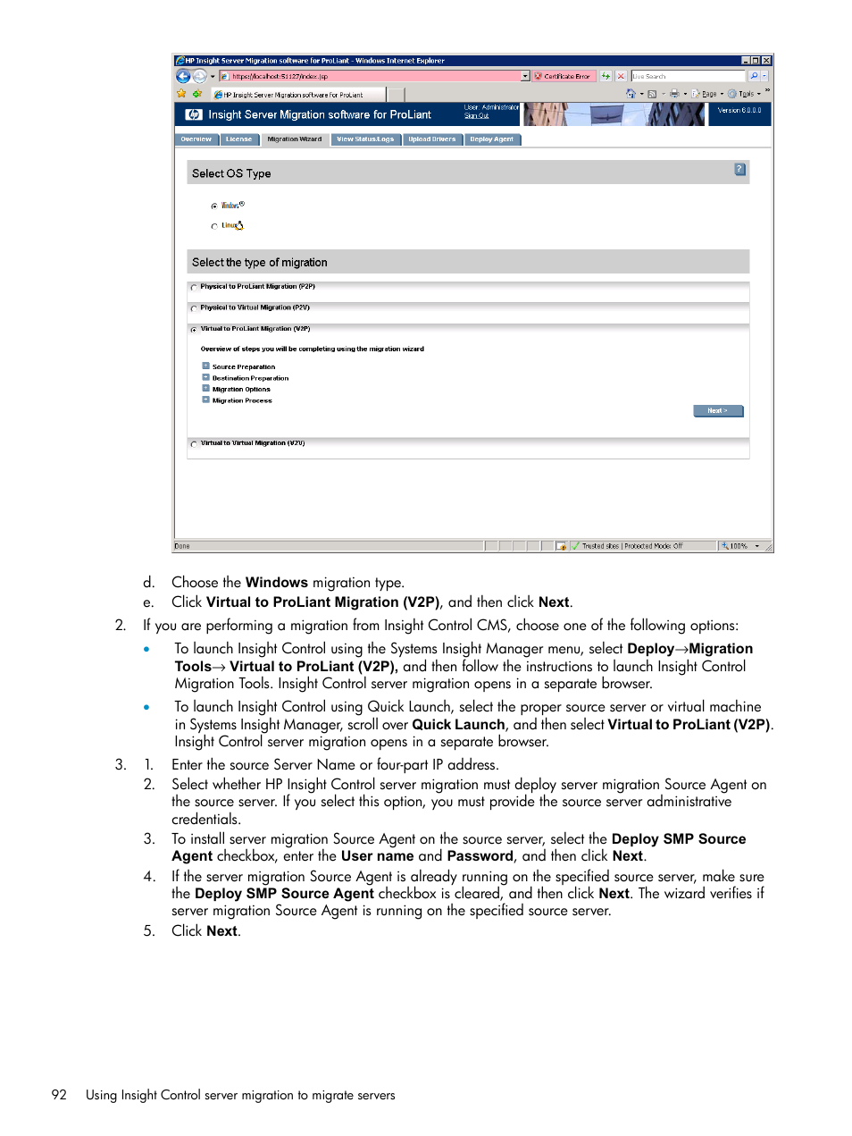 HP Insight Control User Manual | Page 92 / 173