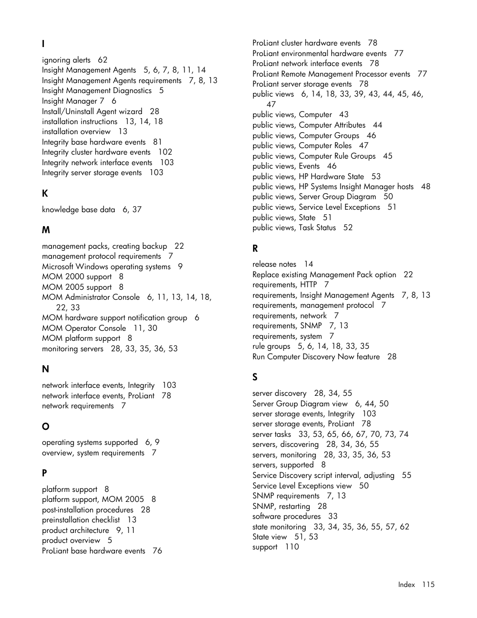 HP Microsoft Operations Manager Software User Manual | Page 115 / 116