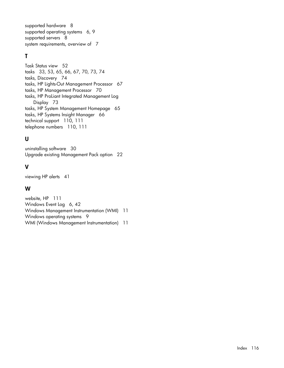 HP Microsoft Operations Manager Software User Manual | Page 116 / 116