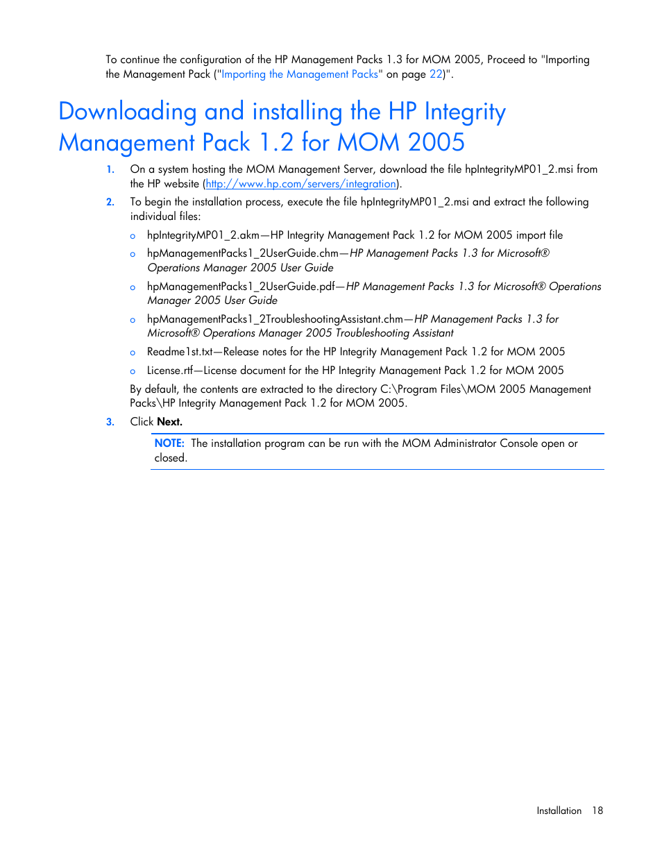 Downloading | HP Microsoft Operations Manager Software User Manual | Page 18 / 116