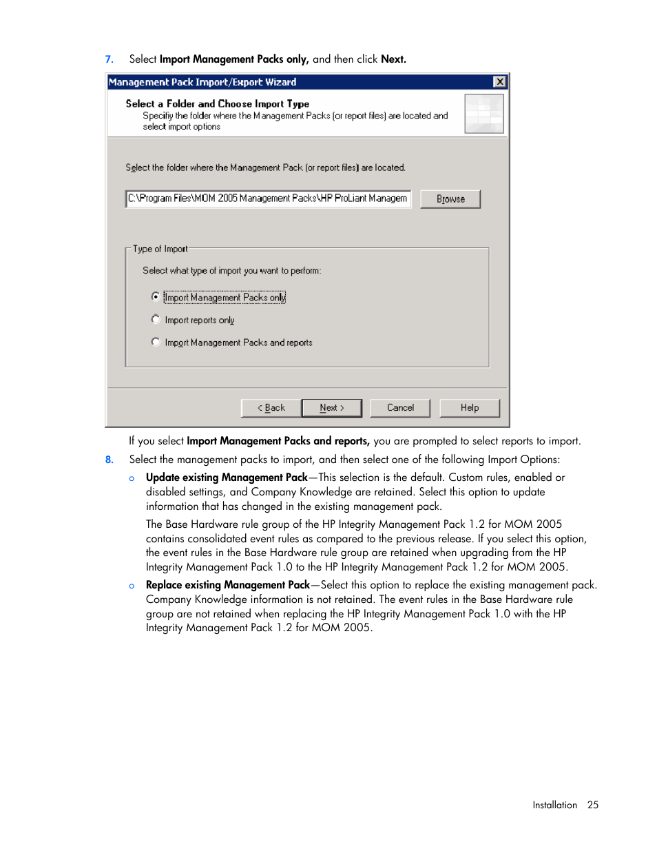 HP Microsoft Operations Manager Software User Manual | Page 25 / 116