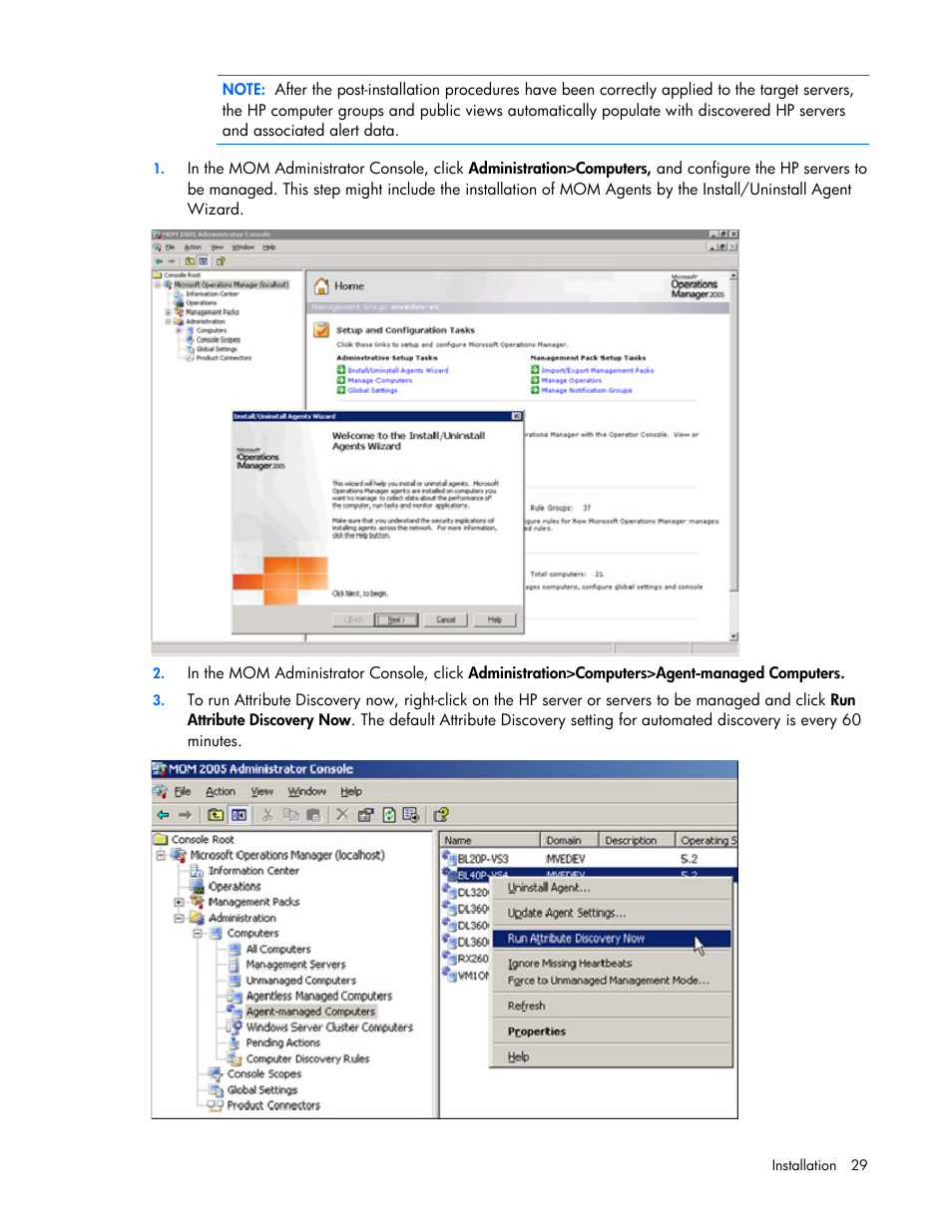 HP Microsoft Operations Manager Software User Manual | Page 29 / 116