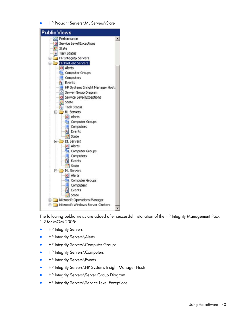 HP Microsoft Operations Manager Software User Manual | Page 40 / 116