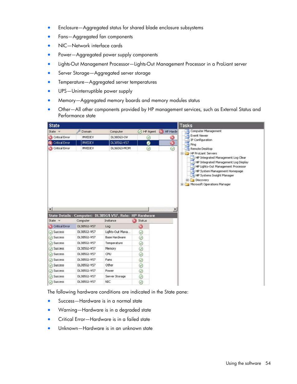 HP Microsoft Operations Manager Software User Manual | Page 54 / 116