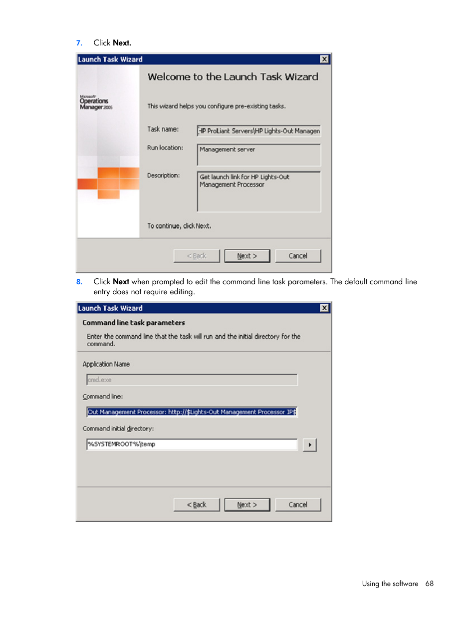 HP Microsoft Operations Manager Software User Manual | Page 68 / 116