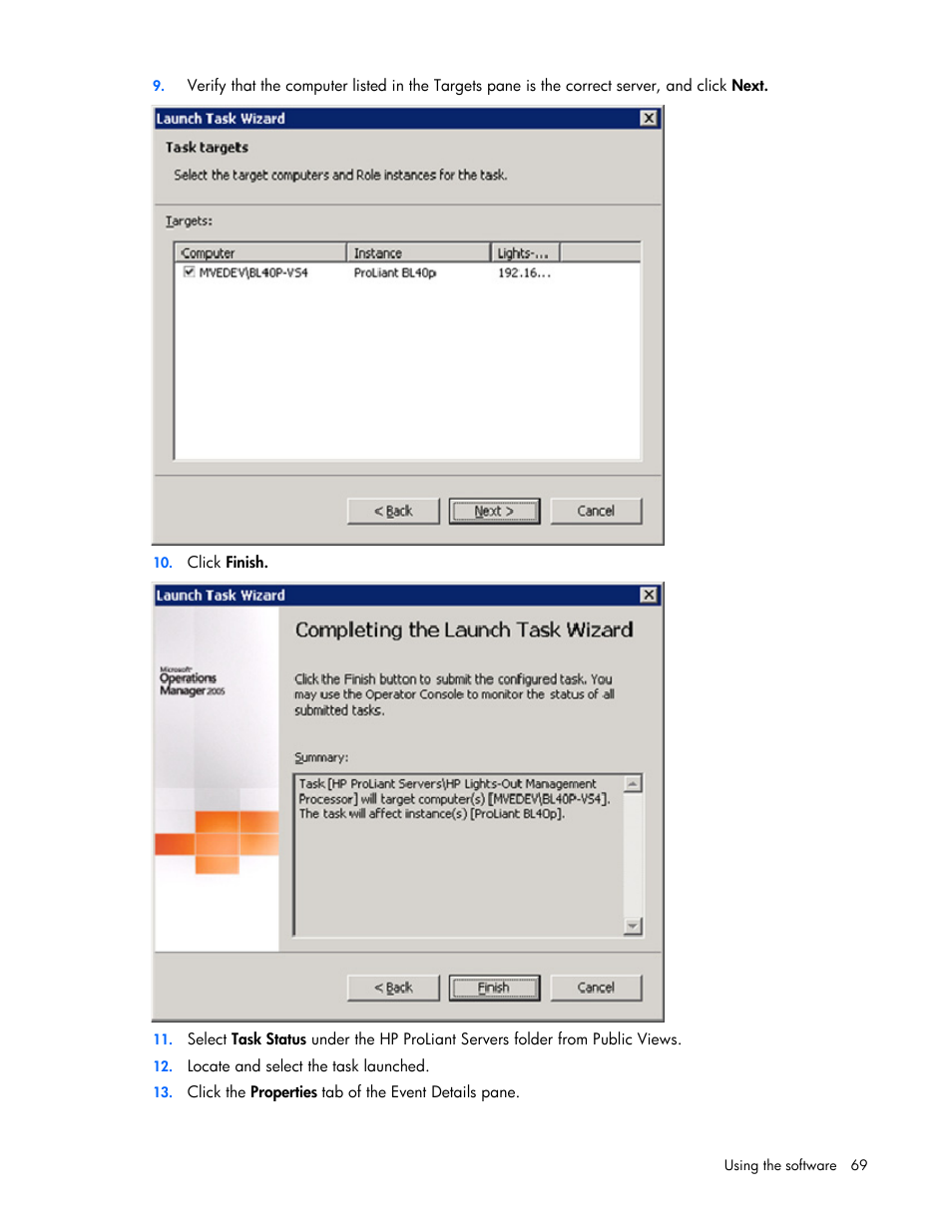 HP Microsoft Operations Manager Software User Manual | Page 69 / 116