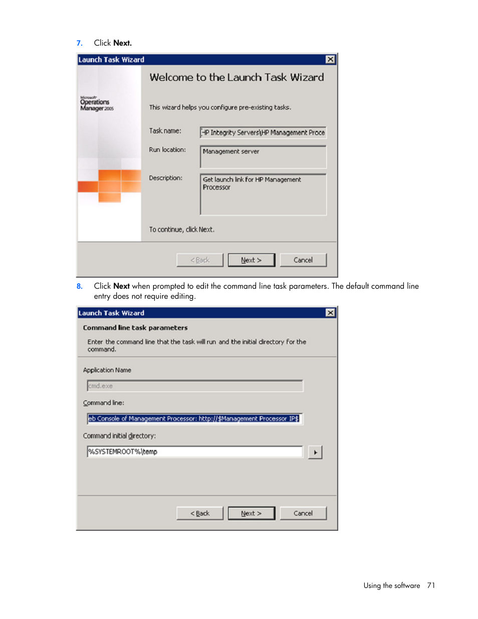 HP Microsoft Operations Manager Software User Manual | Page 71 / 116