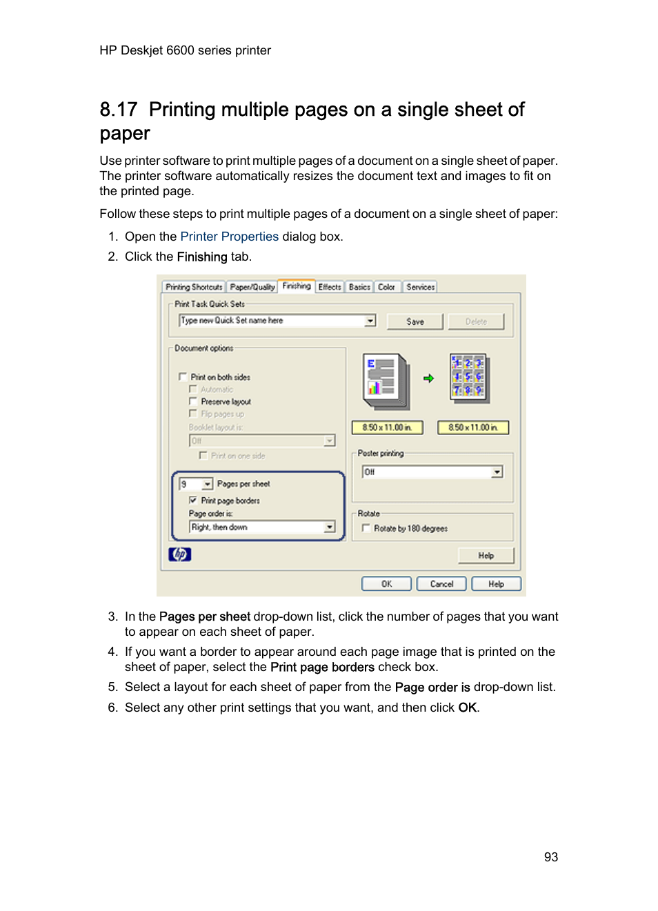 Printer software | HP Deskjet 6620 Color Inkjet Printer User Manual | Page 93 / 169