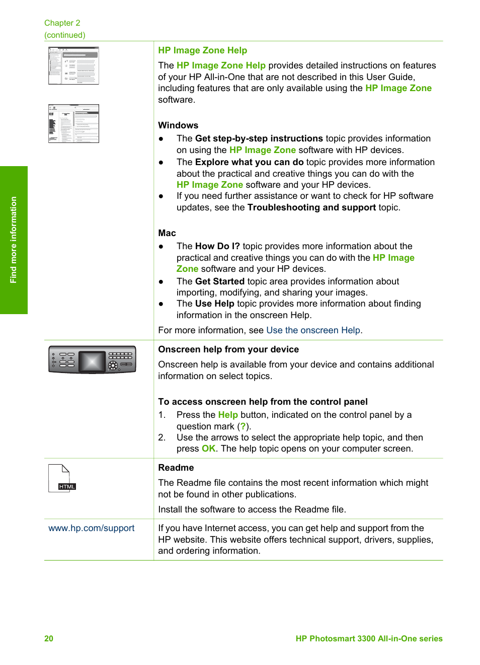 HP Photosmart 3310 All-in-One Printer User Manual | Page 23 / 212