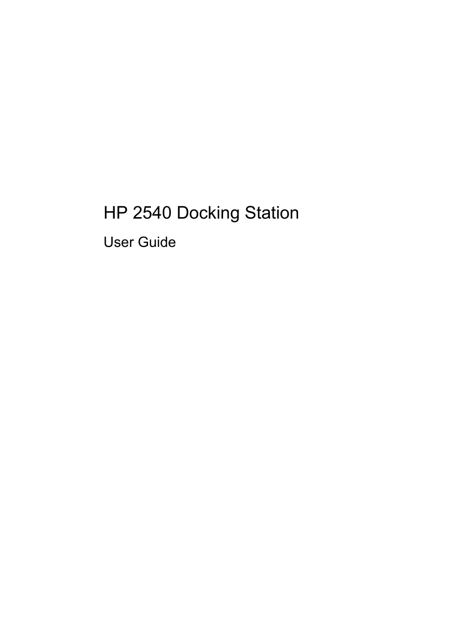 HP EliteBook 2540p Notebook PC User Manual | 23 pages