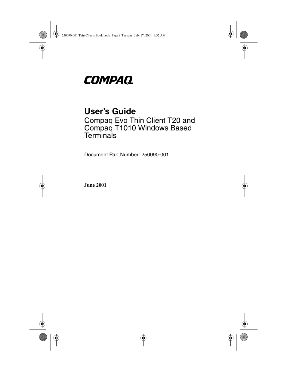 HP Compaq t1000 Terminal Thin Client PC series User Manual | 58 pages