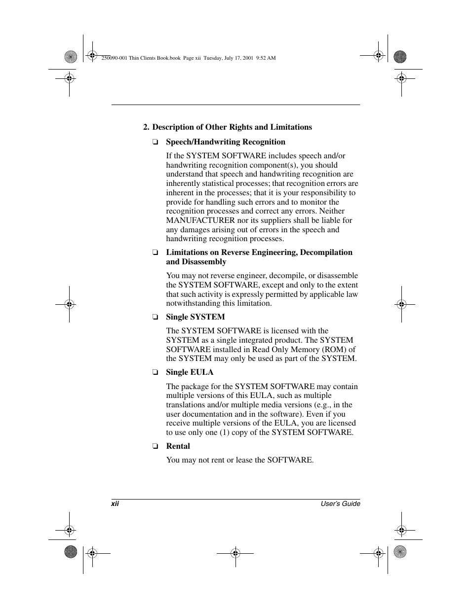 HP Compaq t1000 Terminal Thin Client PC series User Manual | Page 12 / 58