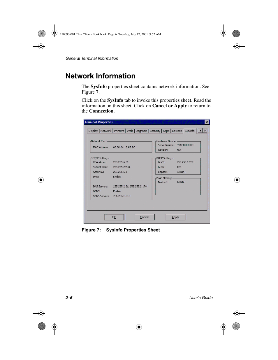 Network information, Network information –6 | HP Compaq t1000 Terminal Thin Client PC series User Manual | Page 34 / 58