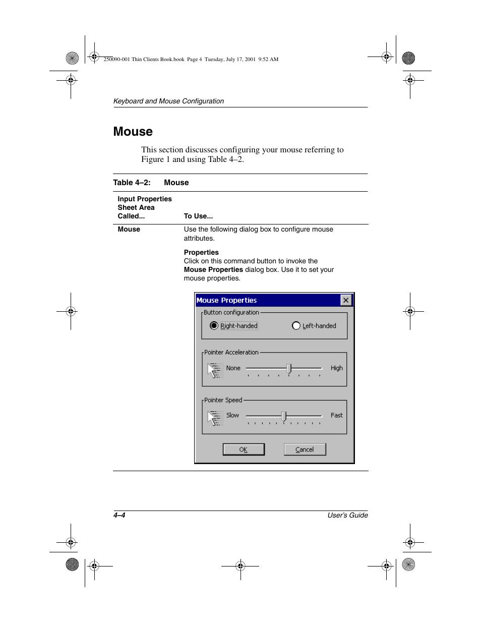 Mouse, Mouse –4 | HP Compaq t1000 Terminal Thin Client PC series User Manual | Page 43 / 58