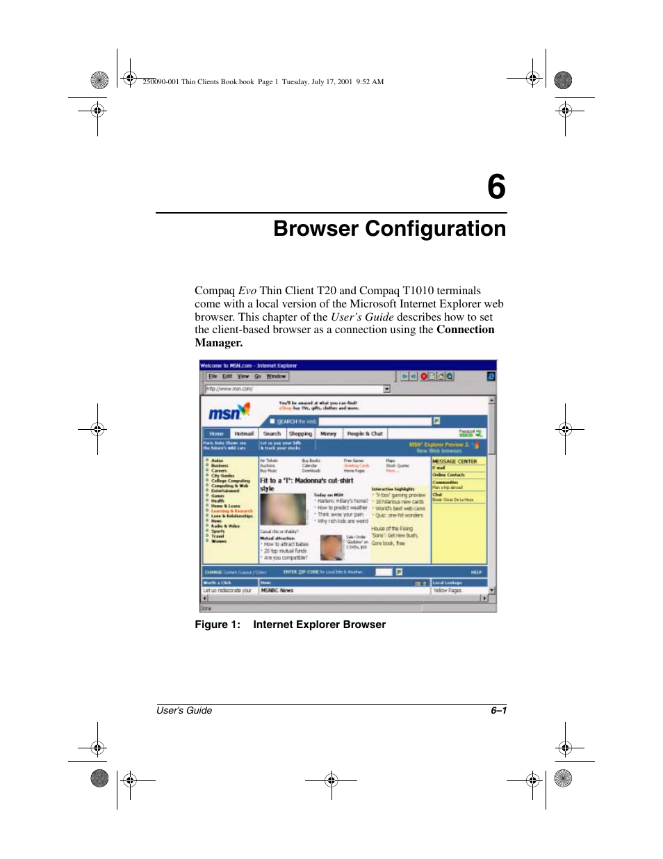 Browser configuration | HP Compaq t1000 Terminal Thin Client PC series User Manual | Page 49 / 58