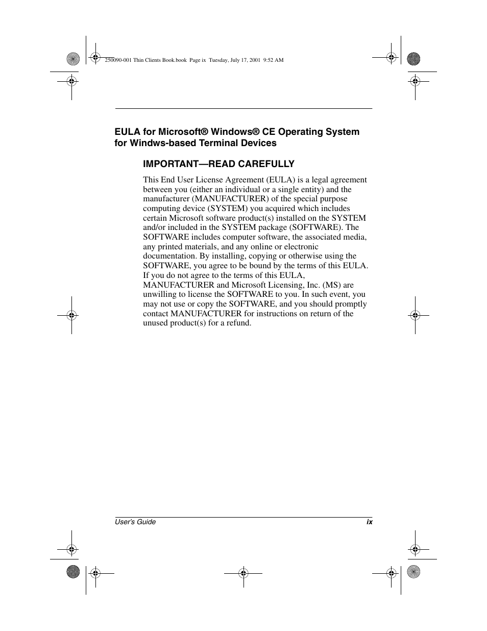 HP Compaq t1000 Terminal Thin Client PC series User Manual | Page 9 / 58