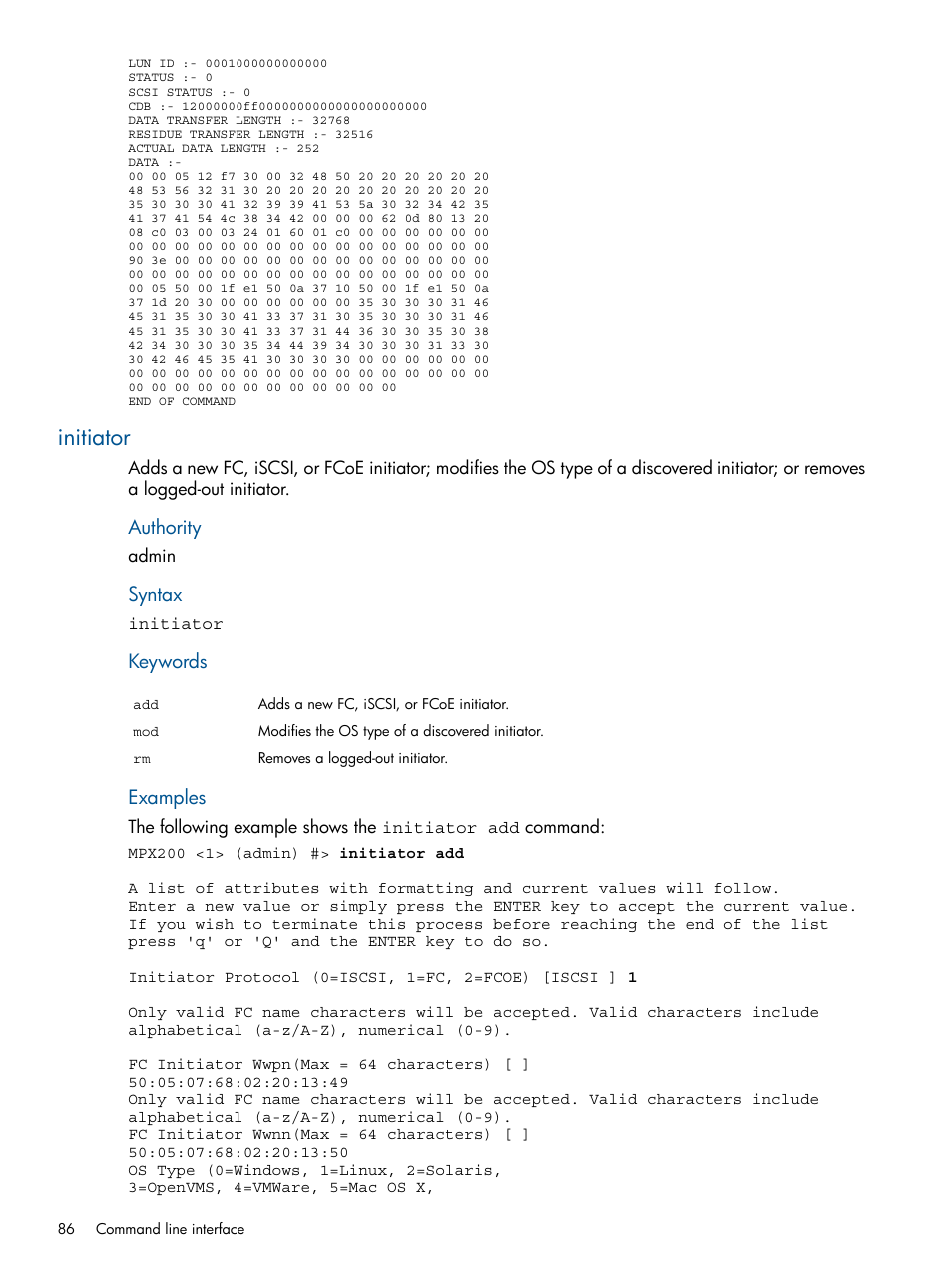 Initiator | HP MPX200 Multifunction Router User Manual | Page 86 / 180