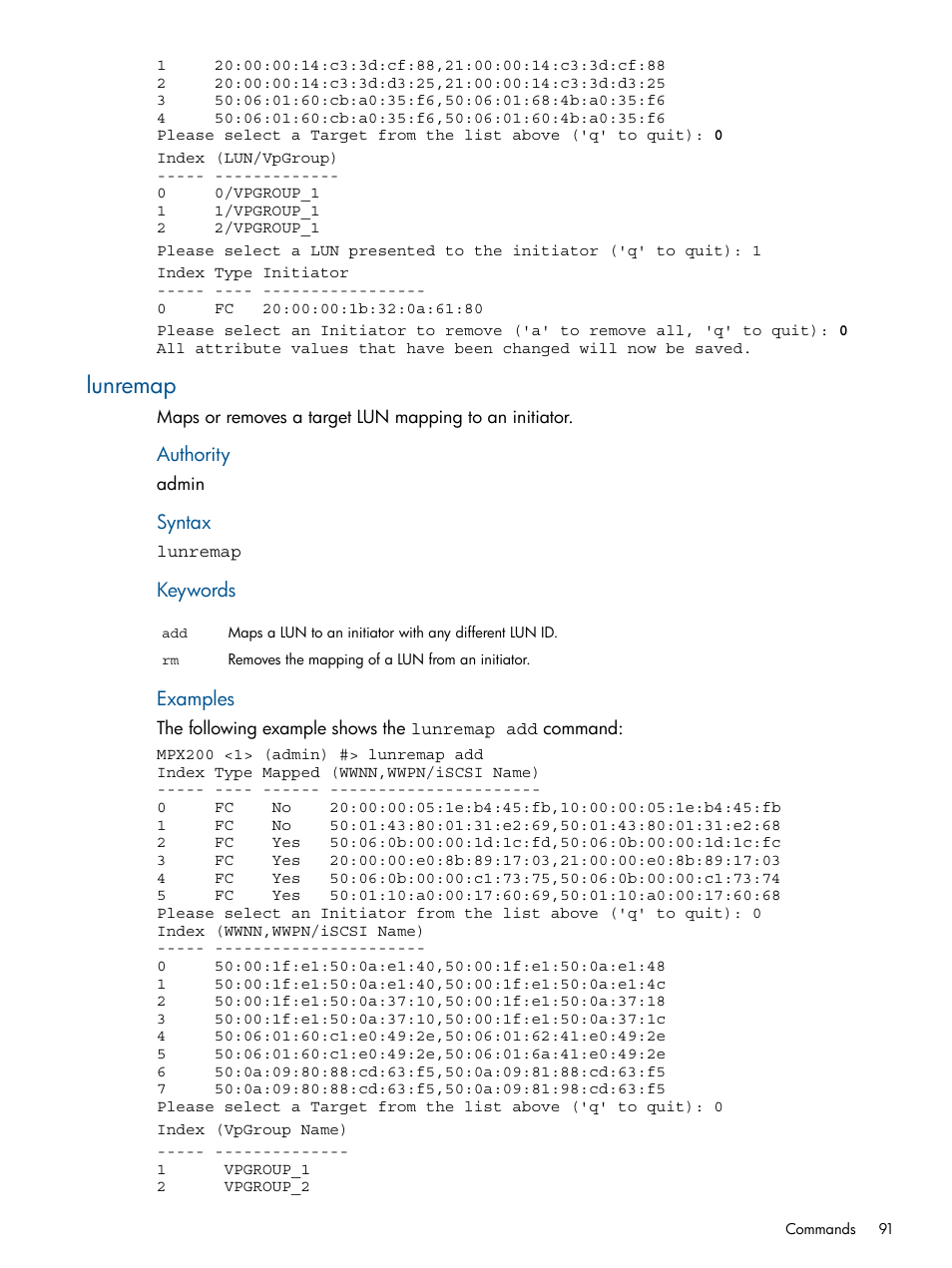 Lunremap | HP MPX200 Multifunction Router User Manual | Page 91 / 180