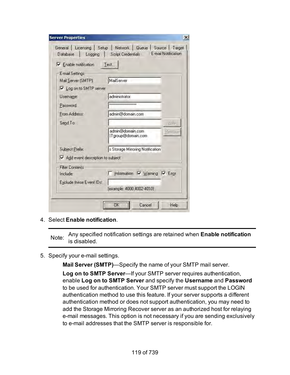 HP Storage Mirroring Software User Manual | Page 121 / 741