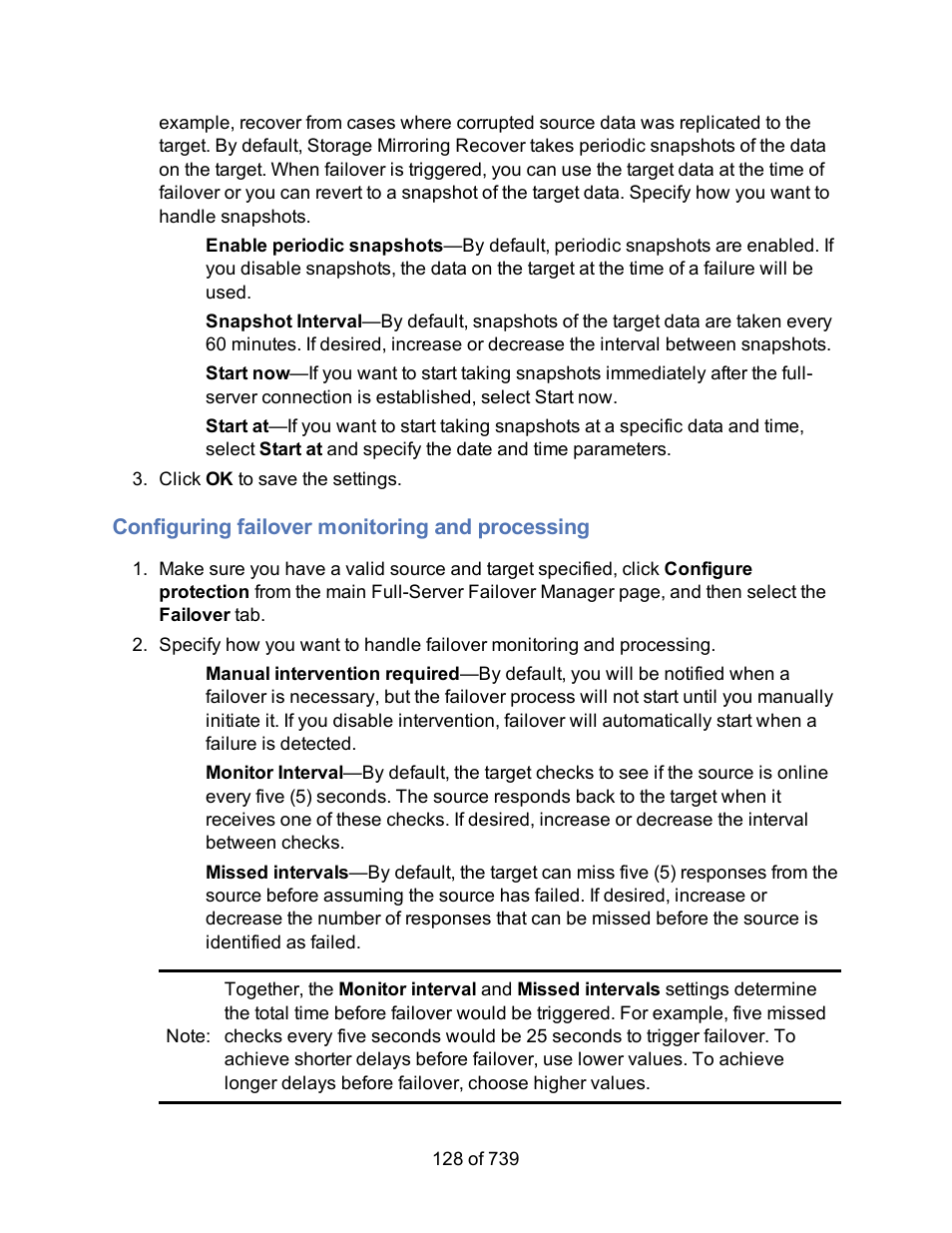 Configuring failover monitoring and processing, Using the pre- or post-failover scripts | HP Storage Mirroring Software User Manual | Page 130 / 741