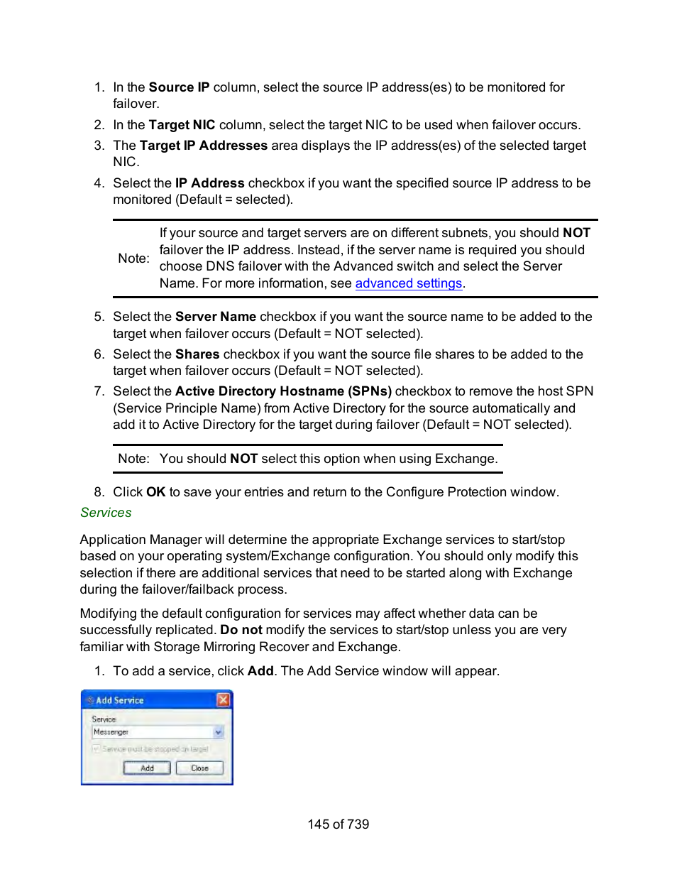 HP Storage Mirroring Software User Manual | Page 147 / 741