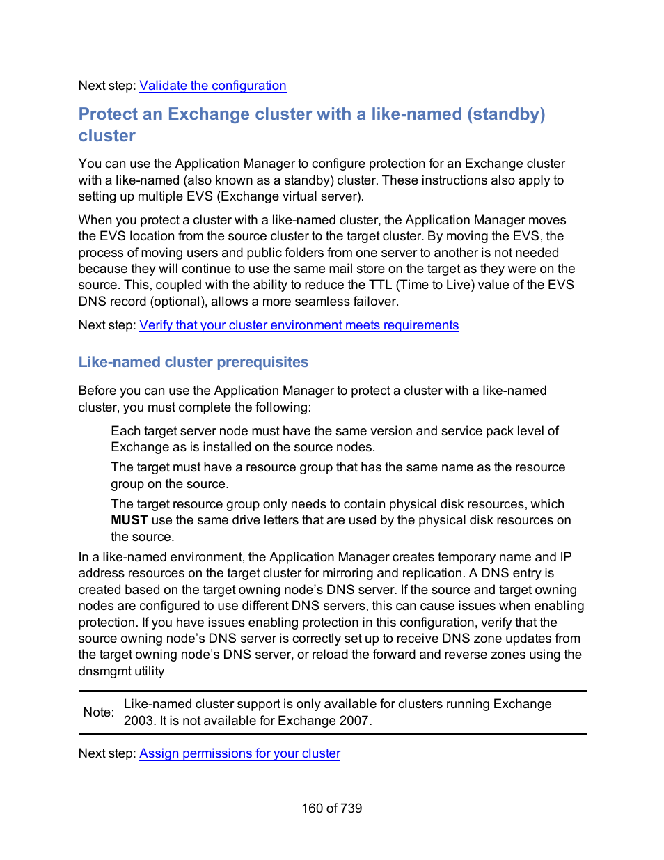 Like-named cluster prerequisites | HP Storage Mirroring Software User Manual | Page 162 / 741