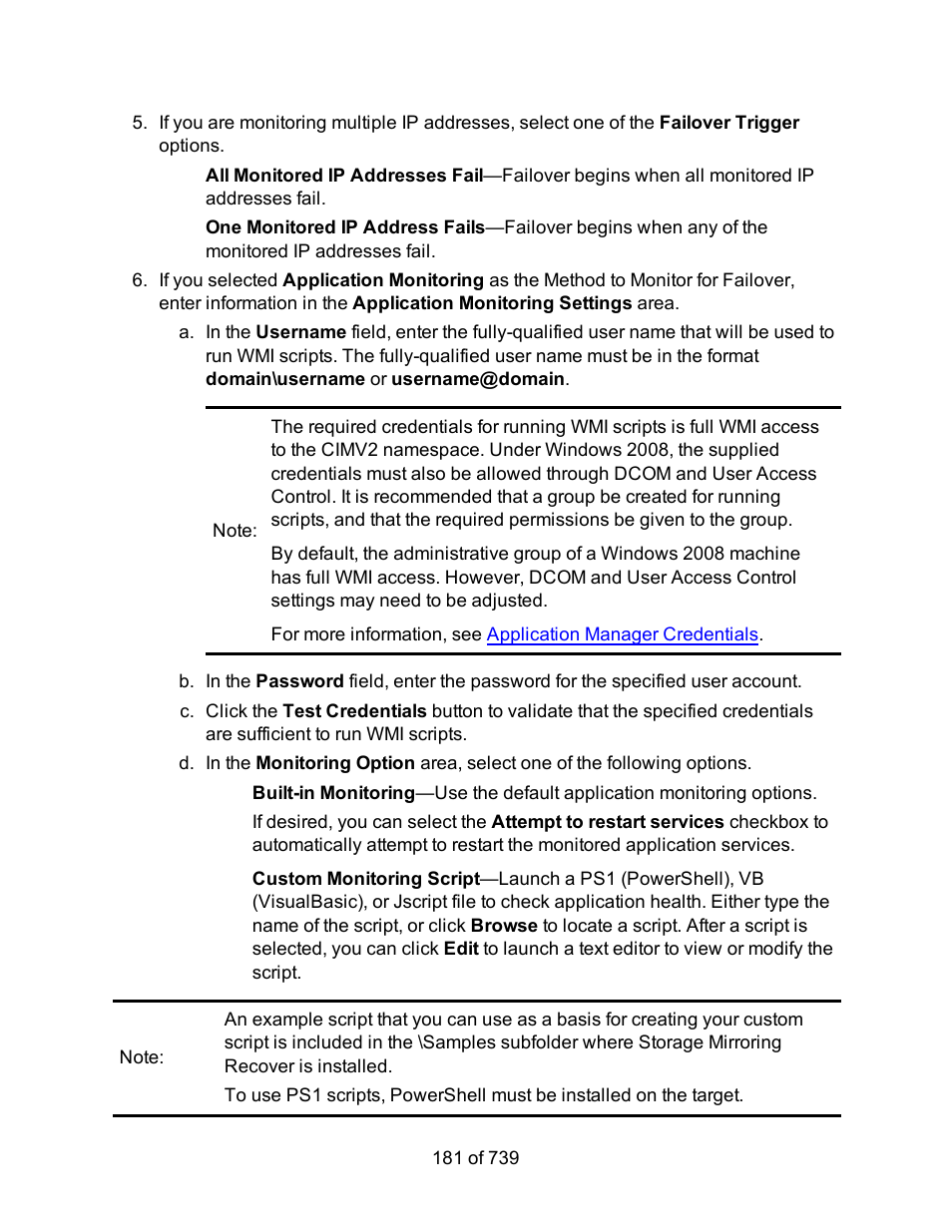 HP Storage Mirroring Software User Manual | Page 183 / 741