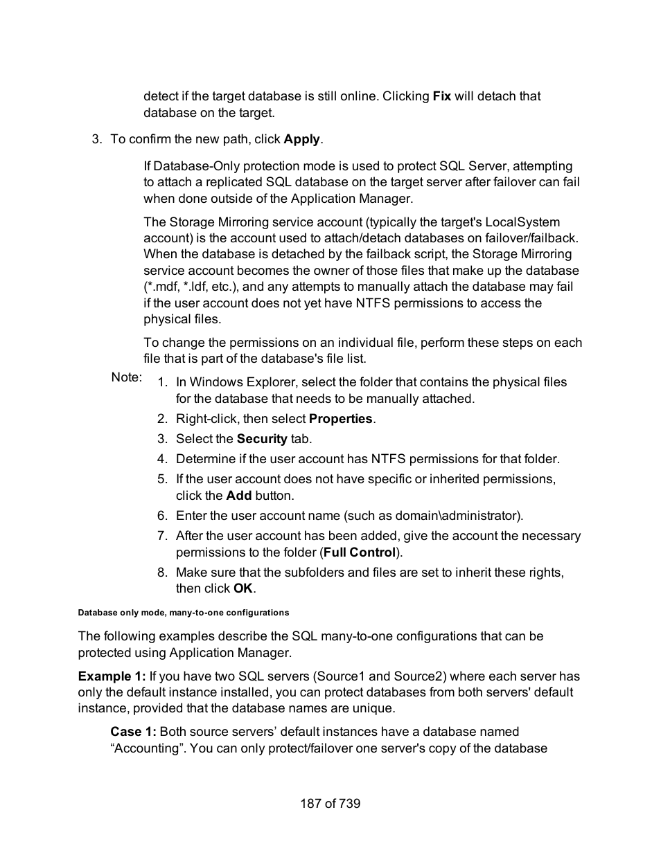 Database only mode, many-to-one configurations | HP Storage Mirroring Software User Manual | Page 189 / 741