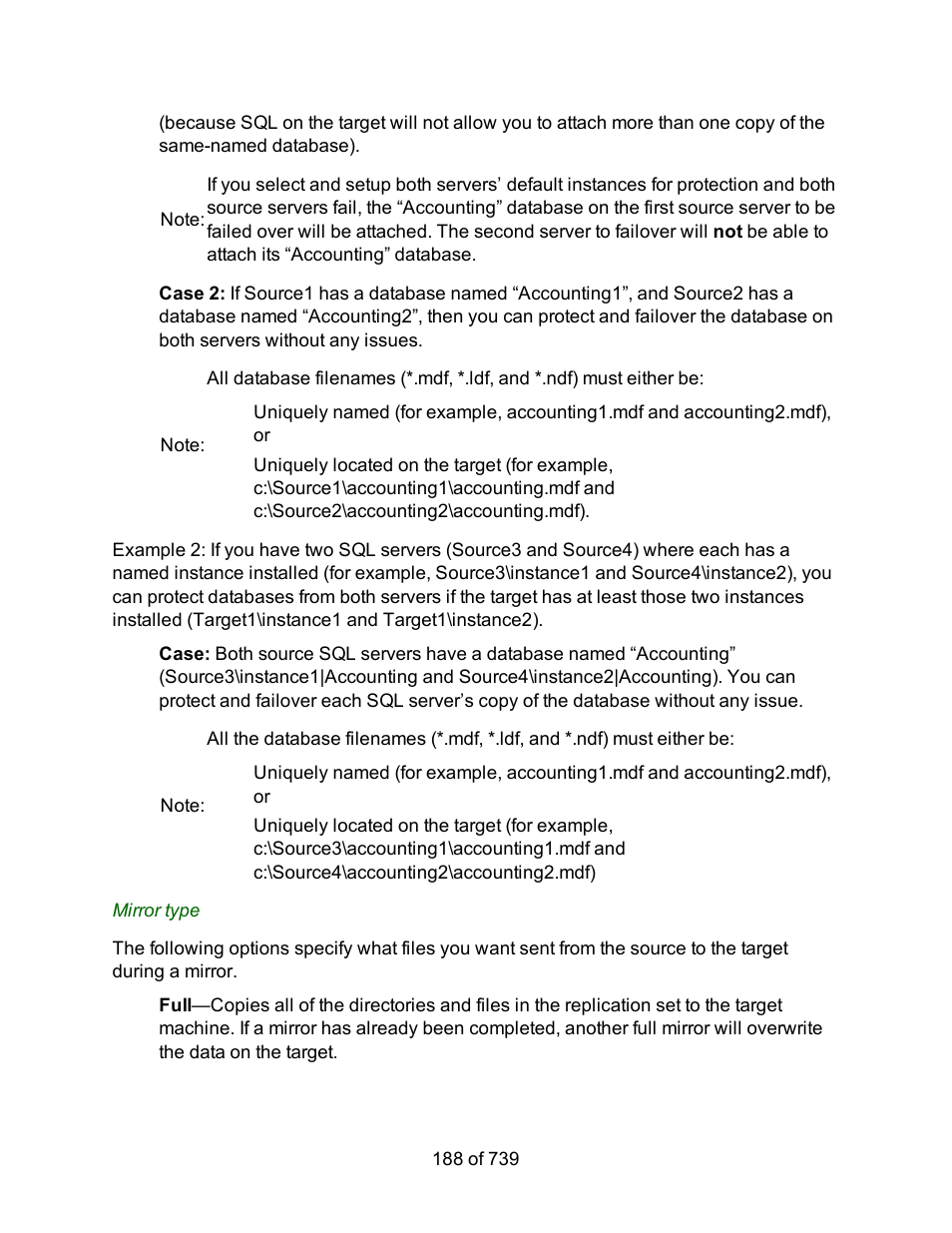 HP Storage Mirroring Software User Manual | Page 190 / 741