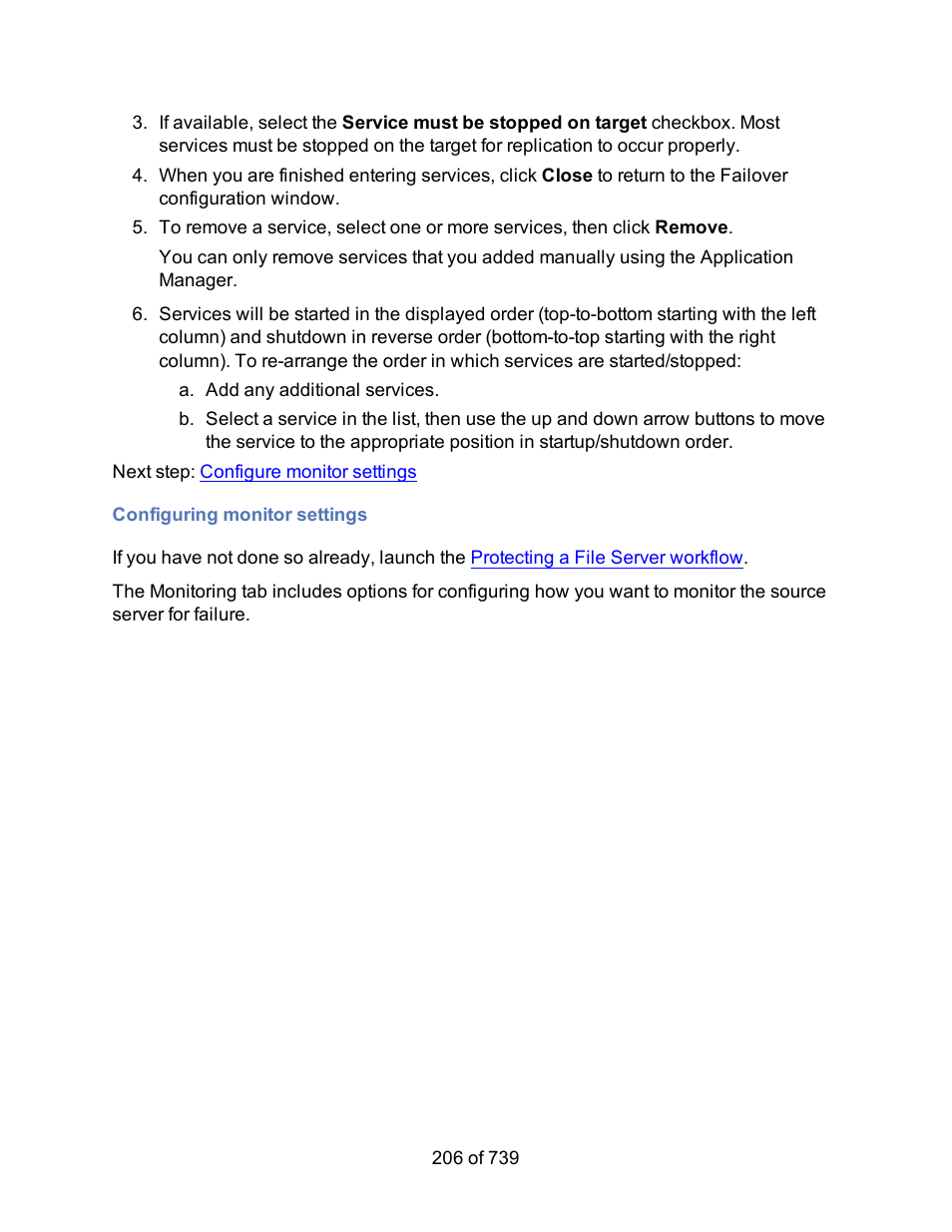 Configuring monitor settings, Monitor settings | HP Storage Mirroring Software User Manual | Page 208 / 741