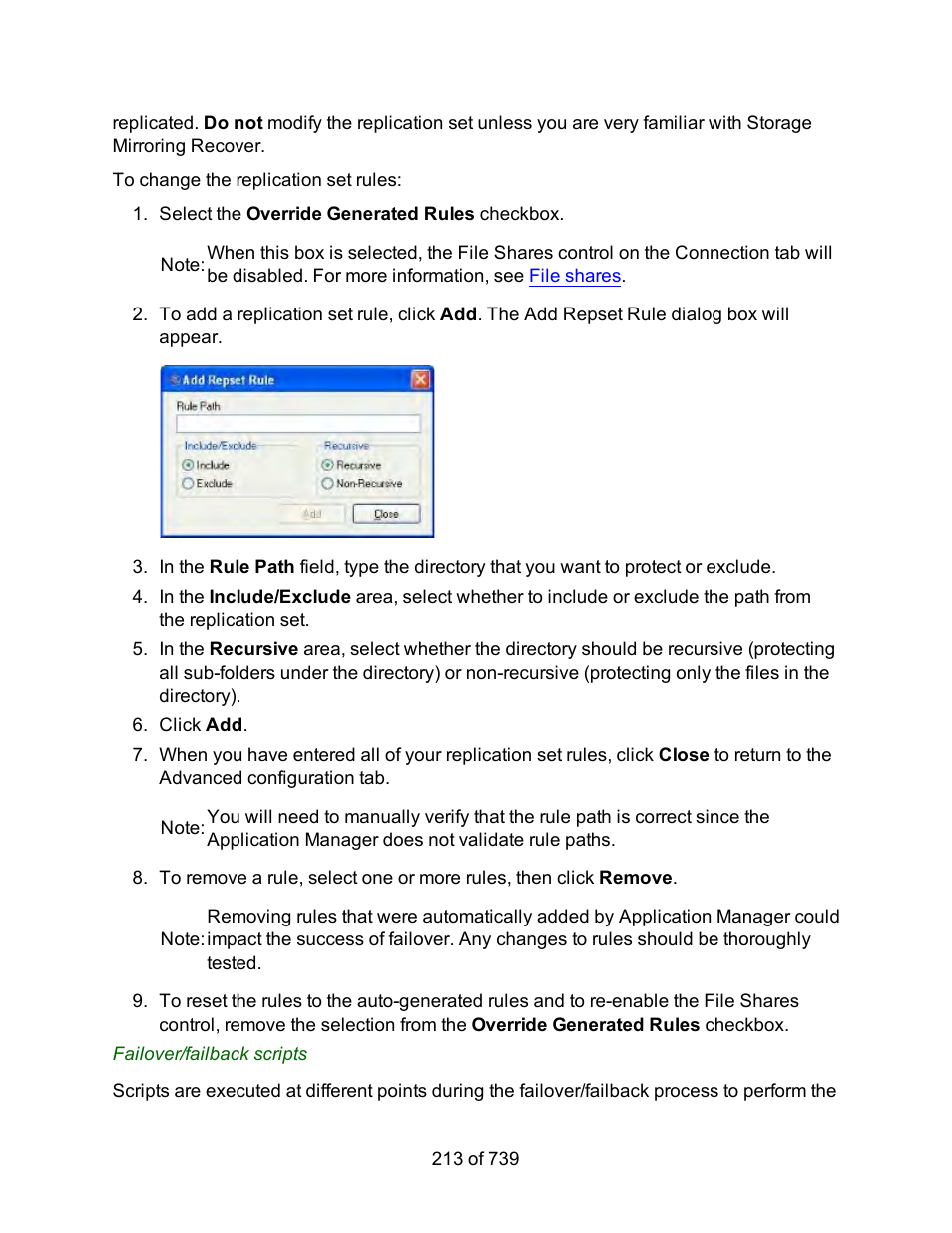 HP Storage Mirroring Software User Manual | Page 215 / 741