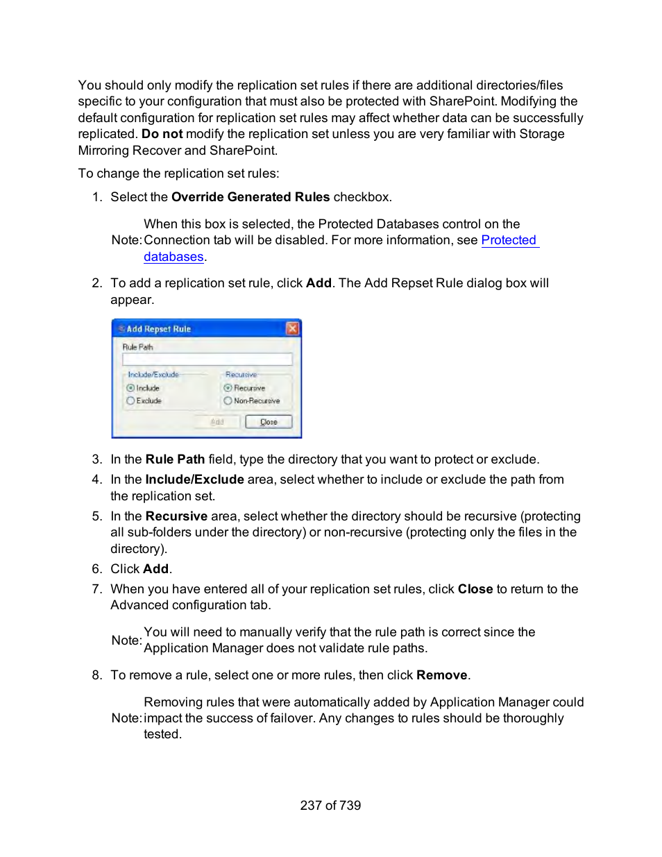 HP Storage Mirroring Software User Manual | Page 239 / 741