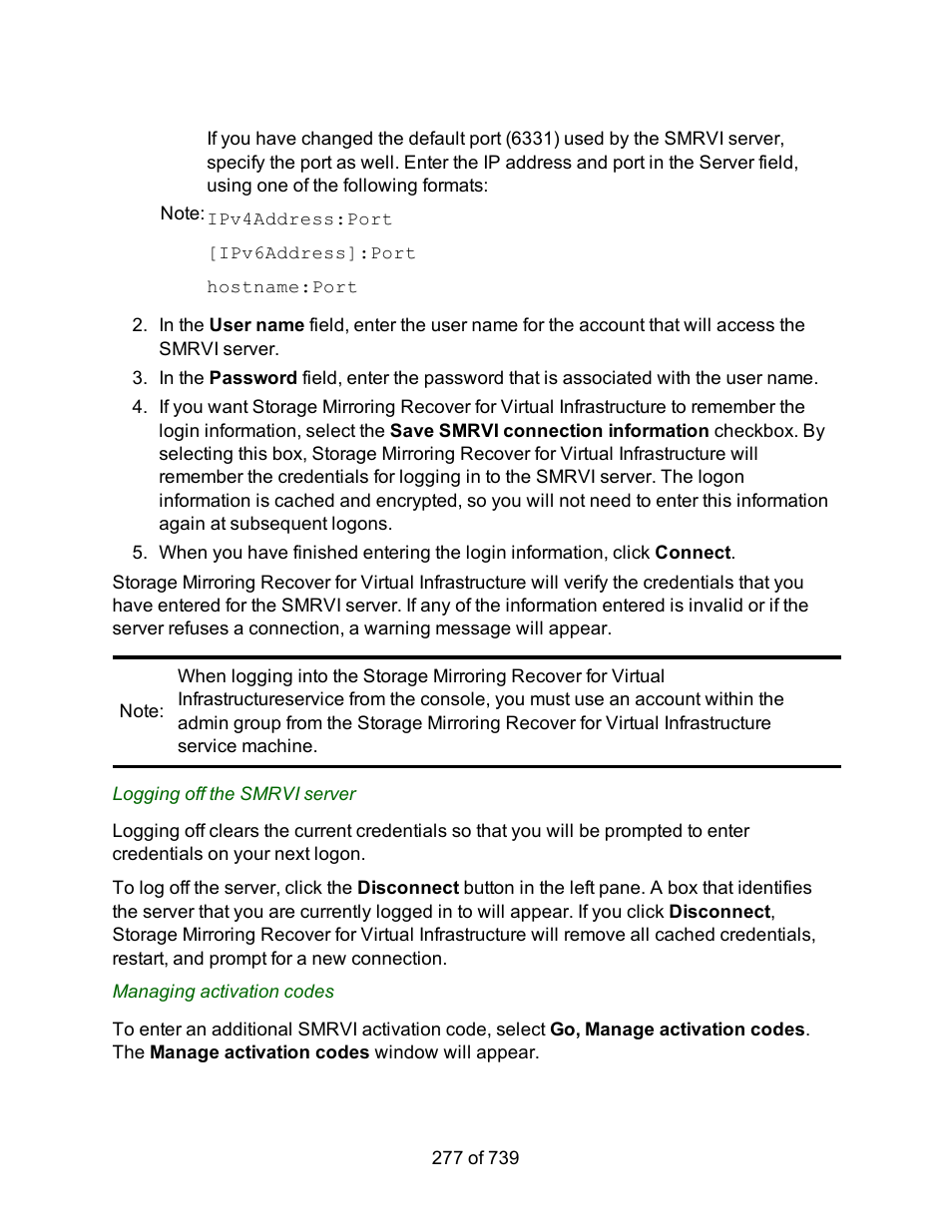 HP Storage Mirroring Software User Manual | Page 279 / 741
