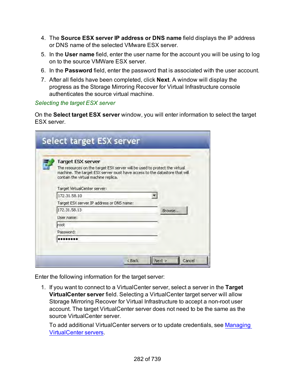 HP Storage Mirroring Software User Manual | Page 284 / 741