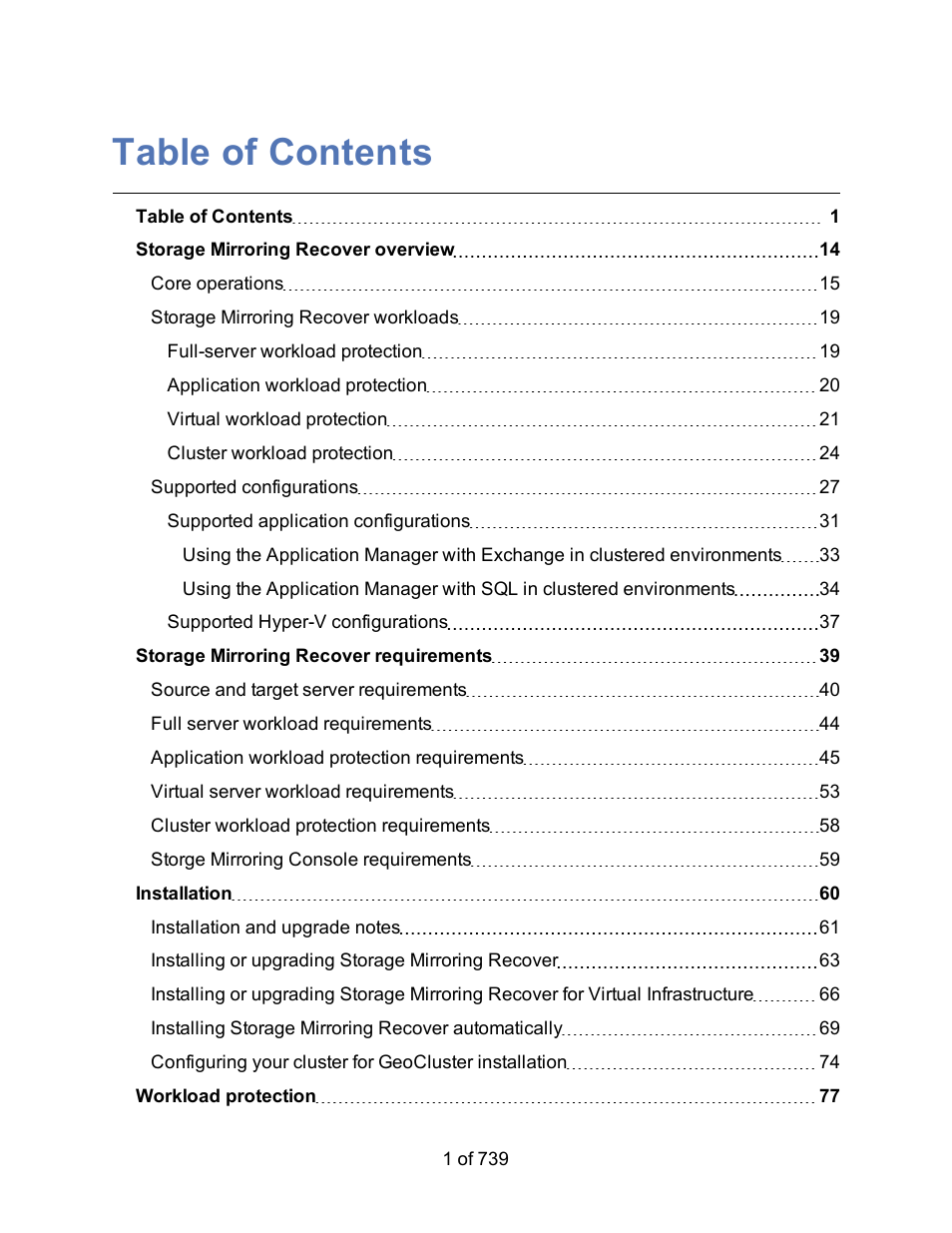 HP Storage Mirroring Software User Manual | Page 3 / 741