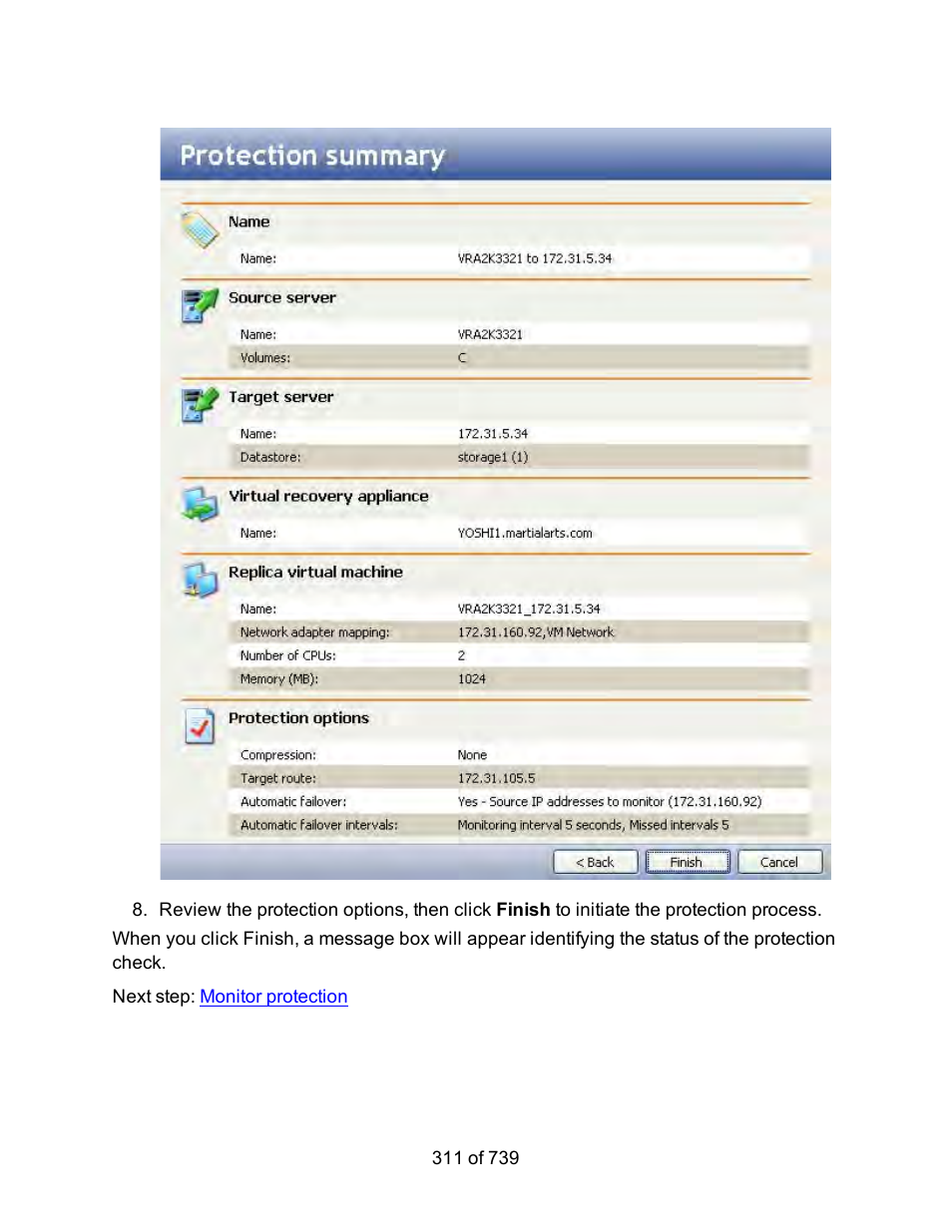 HP Storage Mirroring Software User Manual | Page 313 / 741