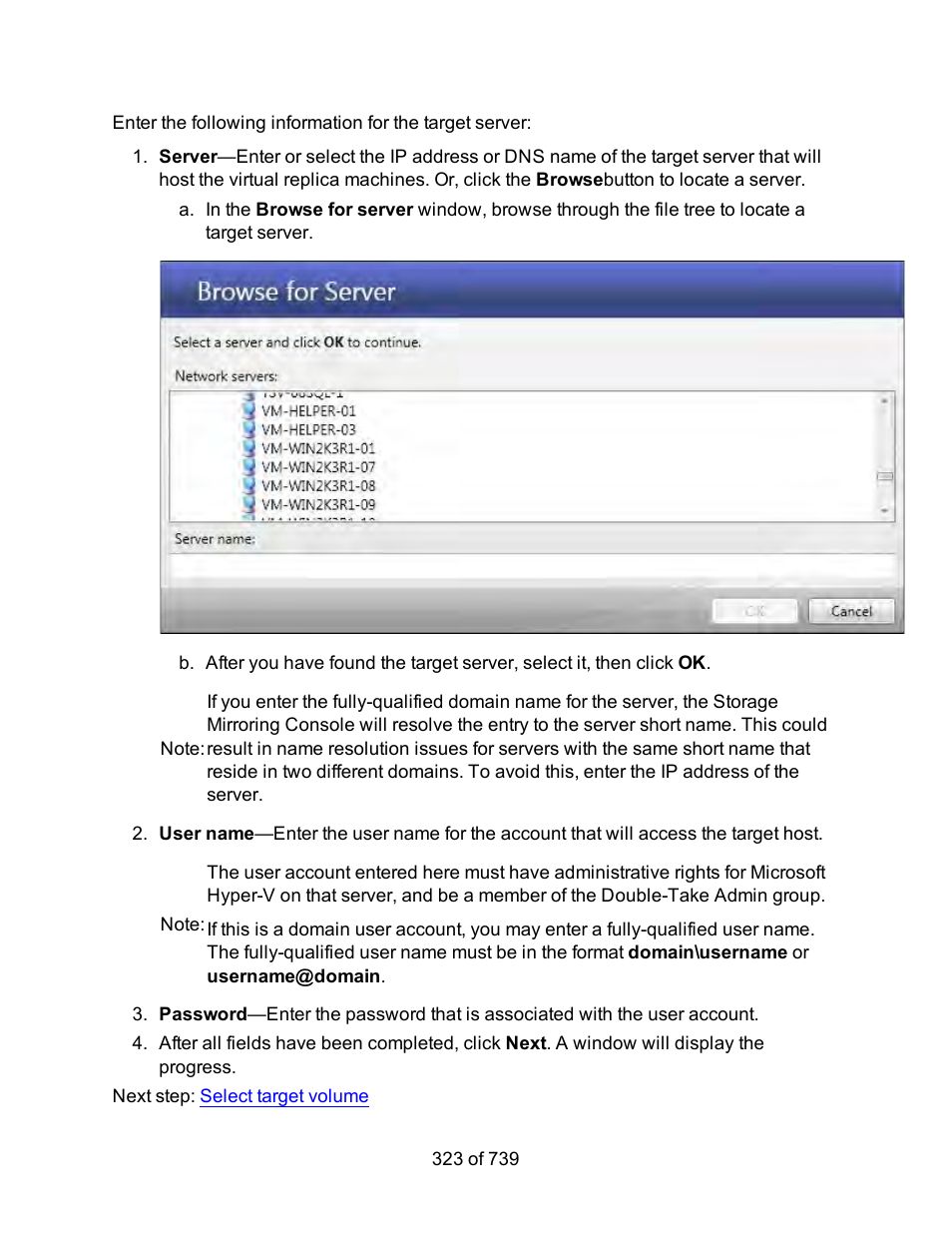 HP Storage Mirroring Software User Manual | Page 325 / 741