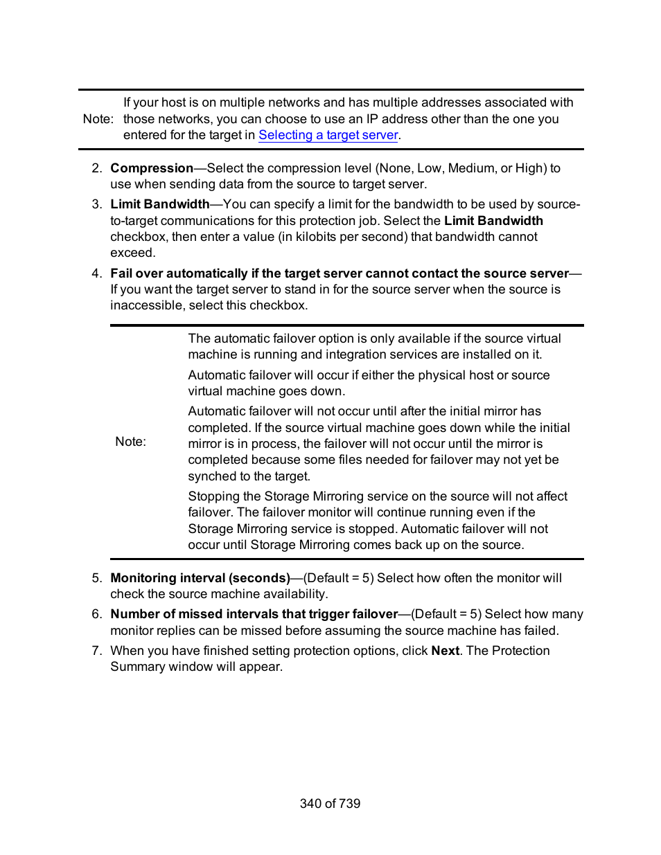 HP Storage Mirroring Software User Manual | Page 342 / 741