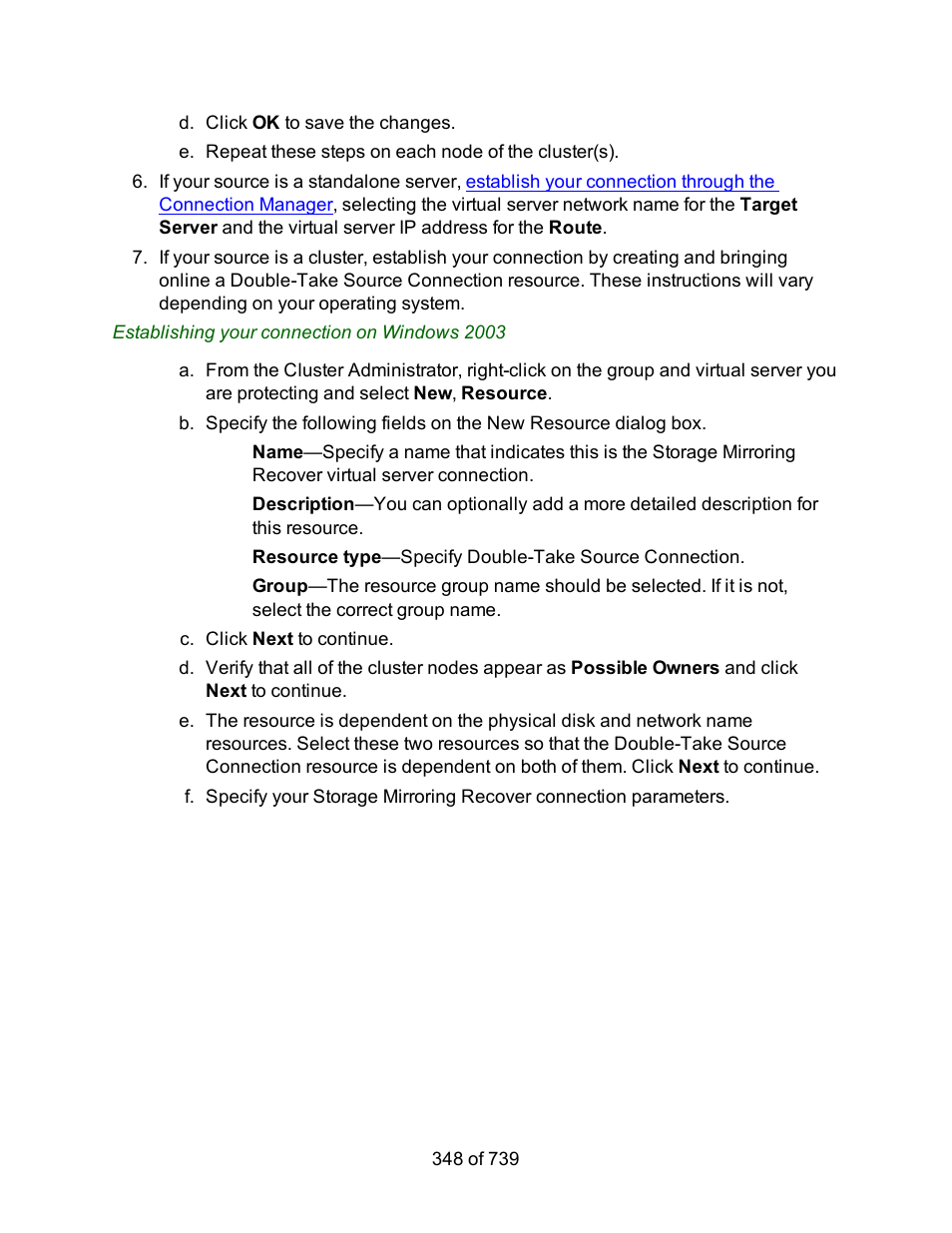 HP Storage Mirroring Software User Manual | Page 350 / 741