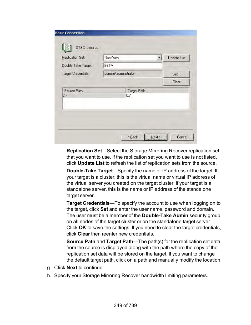 HP Storage Mirroring Software User Manual | Page 351 / 741