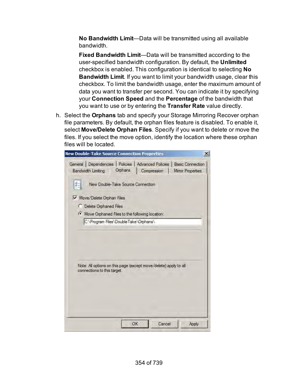 HP Storage Mirroring Software User Manual | Page 356 / 741