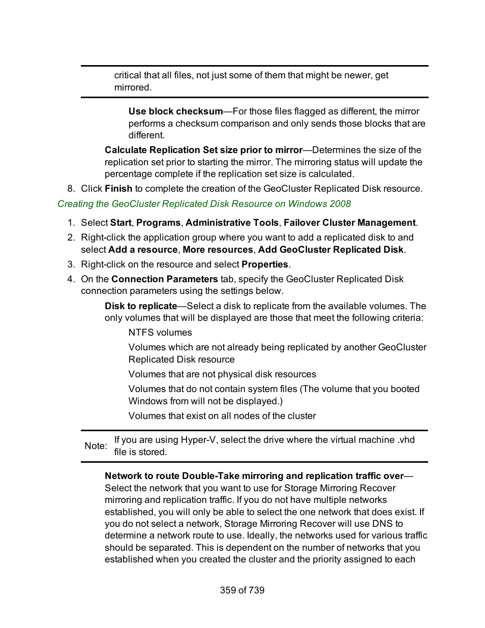 HP Storage Mirroring Software User Manual | Page 361 / 741