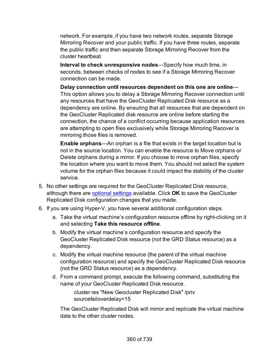 HP Storage Mirroring Software User Manual | Page 362 / 741